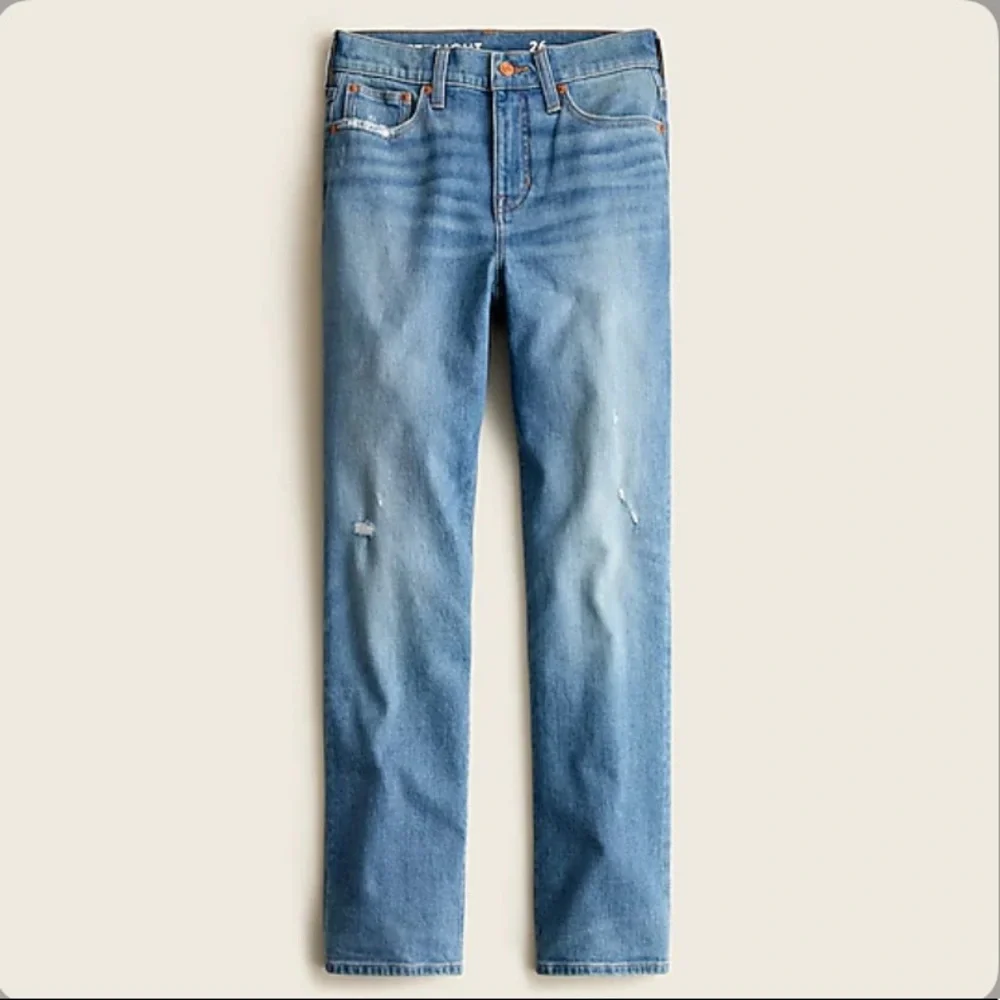 NWT J.‎ Crew High-Rise '90s Classic Straight Jean in Honeydew Wash